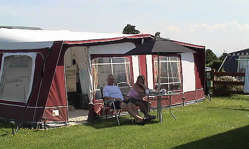 Happy campers at Looe Country Park